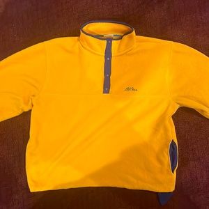 L.L. Bean Yellow Button Fleece Jacket
